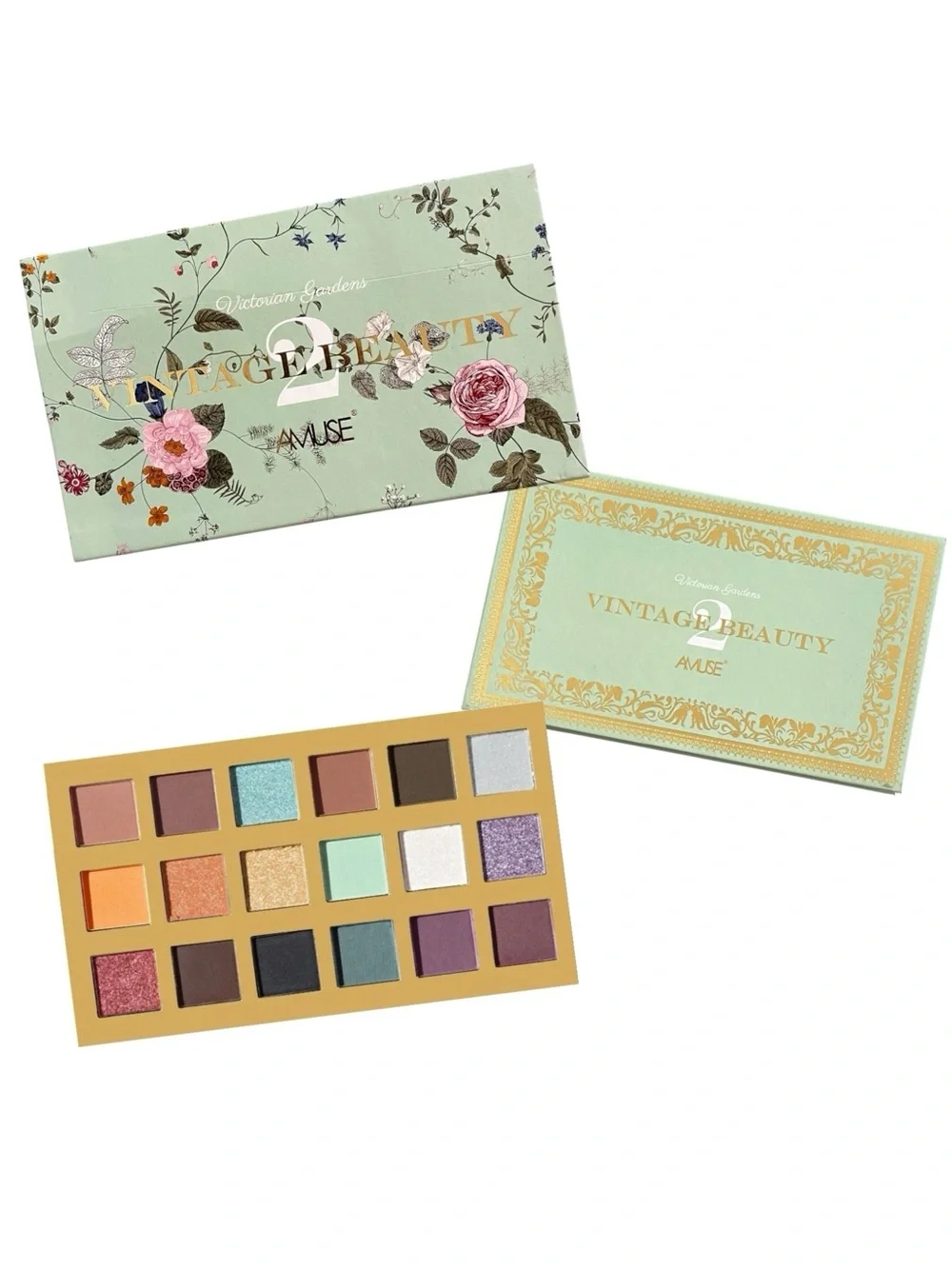 NEW AMUSE Vintage Beauty 2 18 Shade Shimmer Matte Eyeshadow Palette Victorian